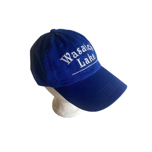 Wasatch Lake Blue Hat Adjustable Embroidered Lettering - Picture 2 of 6